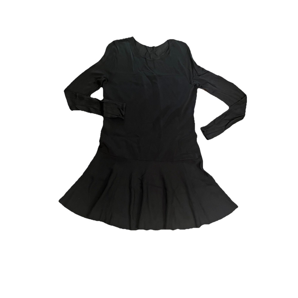 Ralph Lauren Black Label Silk Blend Sheath Dress size‎ Large Sheet Sleeves Neck